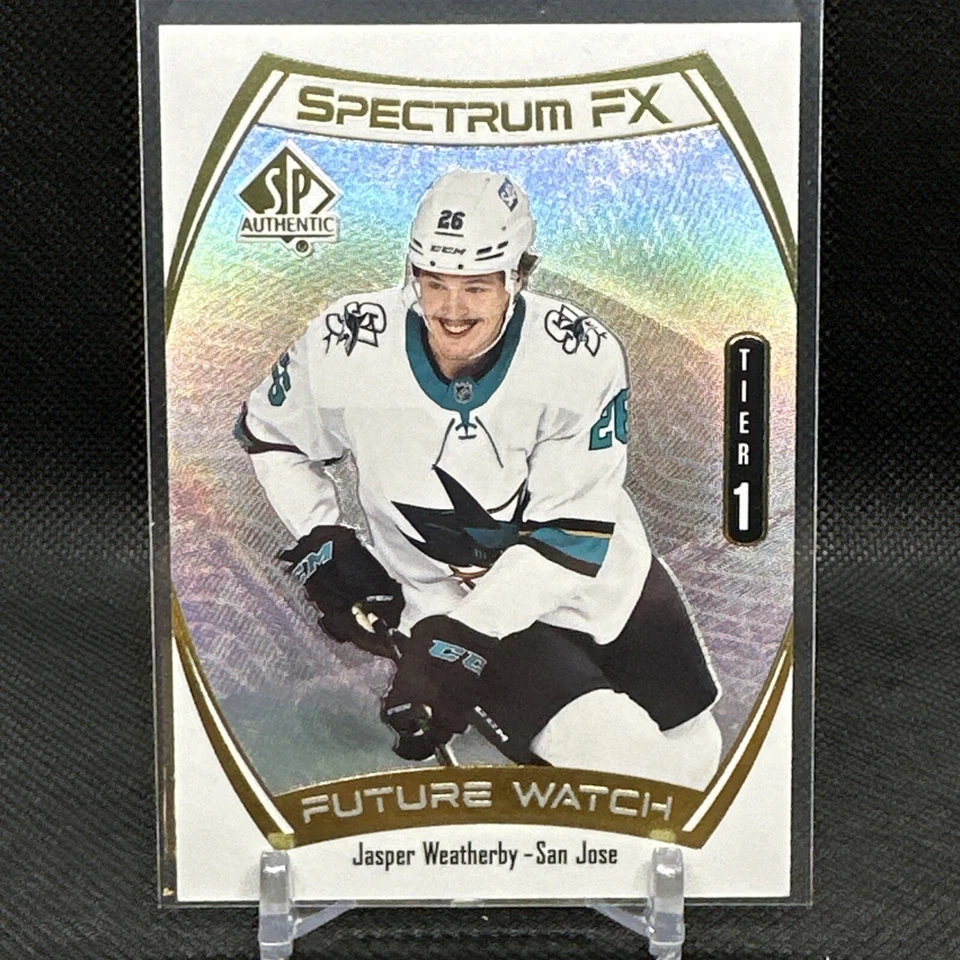 21-22 SP Authentic JASPER WEATHERBY Spectrum FX Tier 1 Future Watch Sharks - Image 2 of 4