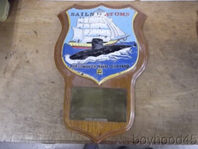 PORTSMOUTH NAVAL SHIPYARD--''Sails to Atoms'' Plaque Presented 1977