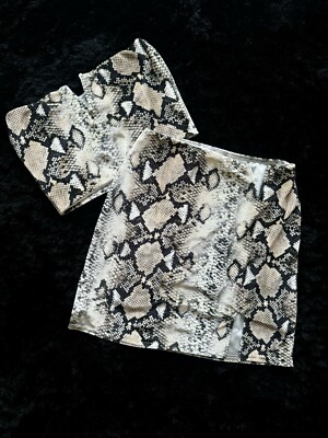 Snakeskin matching piece outfit set UK