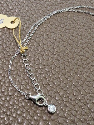 925 Sterling Silver White Topaz Cross Extension Chain In Chain One