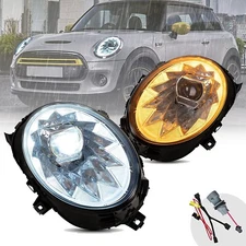 VLAND FULL LED Headlights For 2014-2018 BMW Mini Cooper F56 DRL With Animation