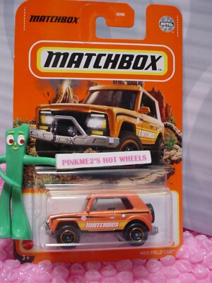 2021 Matchbox  MBX FIELD CAR #17/100   orange;gray with hitch  Metal