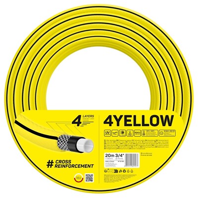Gartenschlauch Cellfast  Wasserschlauch  Flexibel 4YELLOW 3/4'' 20m  UV-resistant