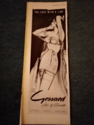 Di17 Ephemera 1949 Reklame Gossard Line of Beauty 
