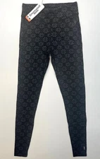 Women's SMARTWOOL Classic Thermal Merino Base Layer Bottoms BLACK DIGI SNOW