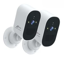 2PCS XVIM 4MP Wireless WiFi Security Camera 2K Outdoor Battery Powered Camera