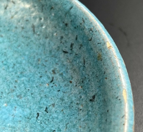 Antique North State Pottery Sanford NC Turquoise Blue Candle Holder - 2nd Mark - Picture 6 of 12