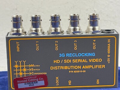 3G Reclocking HD / SDI Serial Video Distribution Amplifier 825010-00