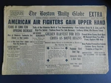 WWI Era Newspaper - Boston Daily Globe - May 21 1918 - 4 pgs. 