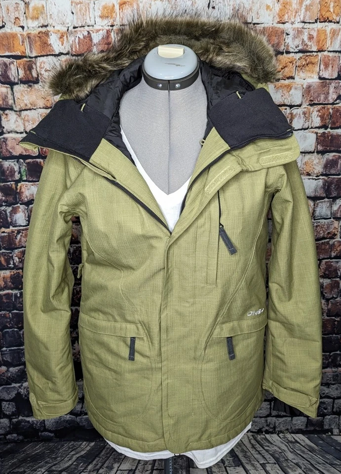 O'Neill Mujer Mediana Belle 10K Impermeable Esquí Snowboard Chaqueta Capucha Piel Parka Foto 2 de 4