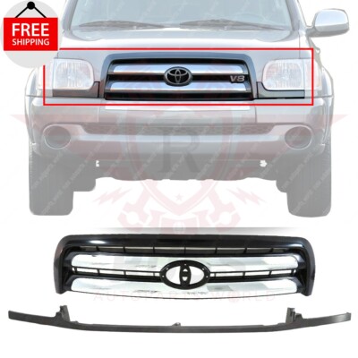 New Front Grille + Bumper Filler Retainer Fits 2000-2006 Toyota Tundra 2/4-Door
