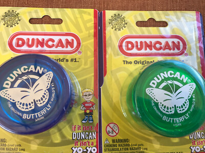 Duncan Original Lot Of 2 Butterfly Yo-yo YOYO Blue & Green New 71617030582 | eBay