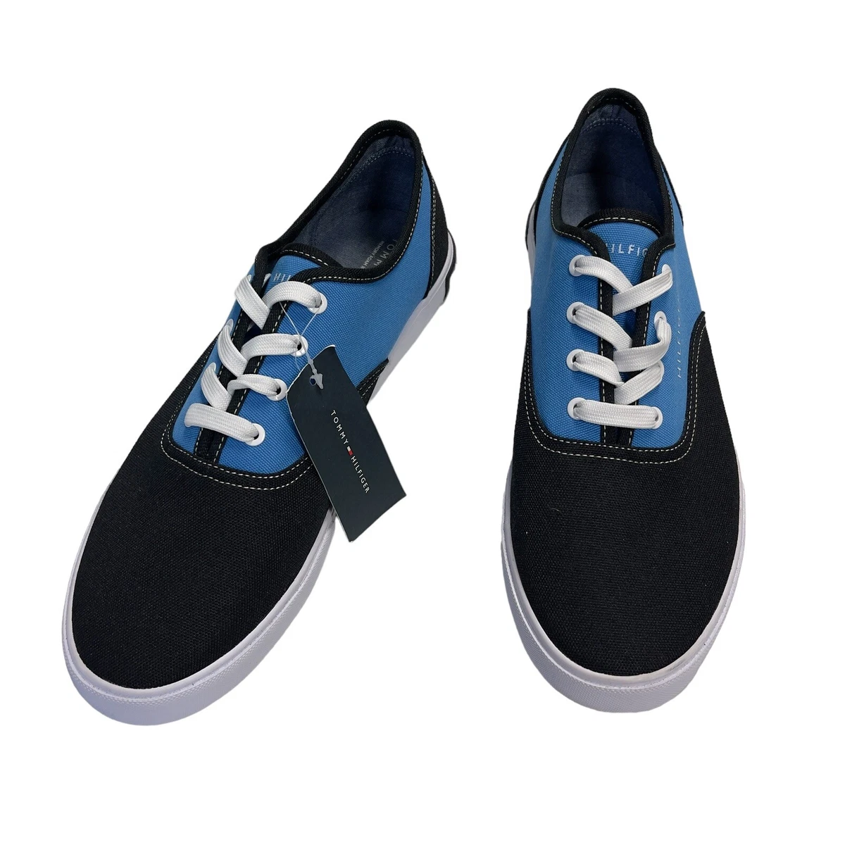 Tommy Hilfiger Mens 13M Tmralem Casual Canvas Sneaker Black Blue