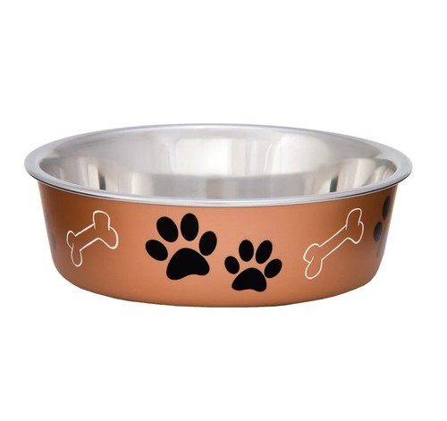 Stainless Steel Dog Dish Fun Print Feeding Bowls Non Slip Rubber Base - Picture 36 of 132