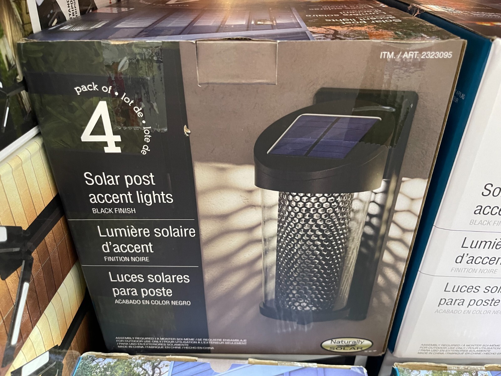 GTX Solar Post Accent Lights, 4 Pack, 10 Lumen Wall Light