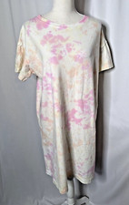 Old Navy T Shirt Dress Size M Tie Dye Knee Length Short Sleeves 100% Cotton
