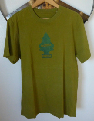 prAna Men's Size Medium T-Shirt Green 100% Organic Cotton ''Fresh Air Get Some''