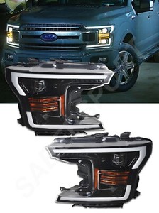 Details About Alpharex Pro Jet Black Projector Headlights For 2018 2020 Ford F 150 Xl Xlt