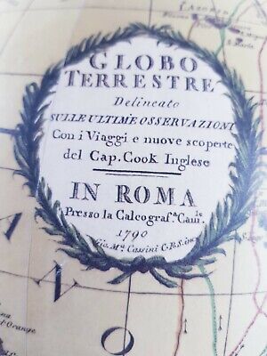 Vintage Italian Globo Terrestre World Classic Series 12 Table