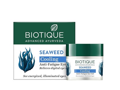 BIOTIQUE Bio Seaweed Cooling Anti Fatigue Eye Gel Reduces Dark Circle 15gm