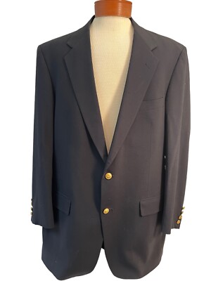 Palm Beach For Repp Big &Tall Mens Navy 2 Button Sportcoat Size 50 L