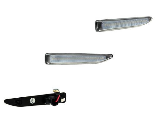 LED Seitenblinker Blinker Klar Silber Module passend für BMW 7er E65 2001-2008 - Picture 2 of 3