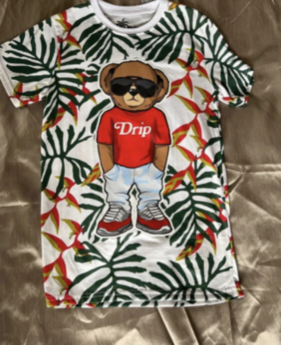 Teddy Bear Graphic Drip Shirt