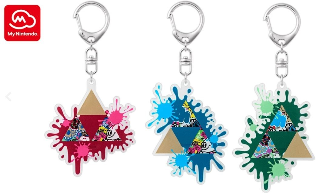 Splatoon x Zelda Splatfest Keychain Set My Nintendo Rewards Set Of
