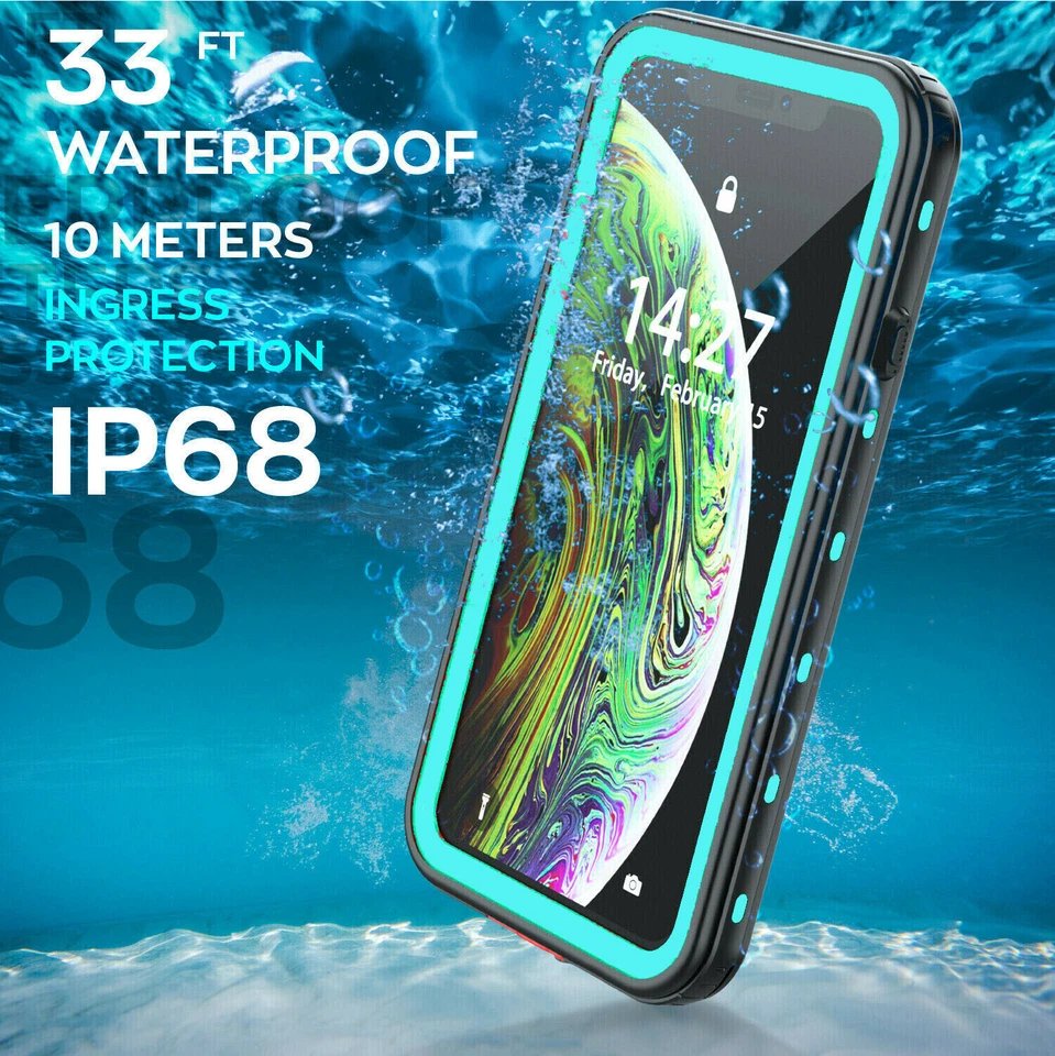 Funda protectora impermeable a prueba de golpes con protector de pantalla para iPhone Xs Max XR / X Foto 2 de 4
