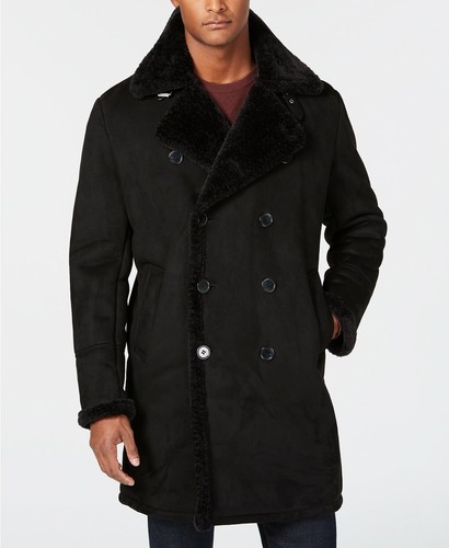 guess shearling jacket mens