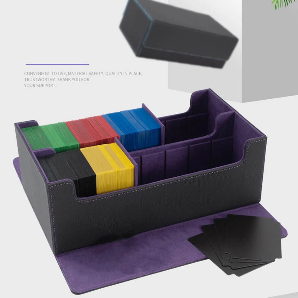 2-Row Separation Box Trading Cards Case for 910+ Cards With Movable Dividers - Image 3 of 4