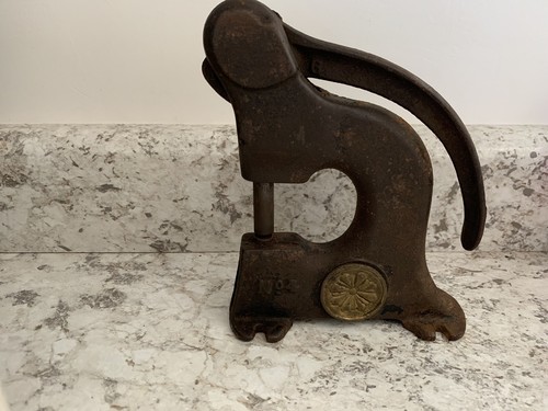 Nice Antique Cast Iron Leather Riveter Tool HSB & Co Rev o Noc Pat 1909 ...