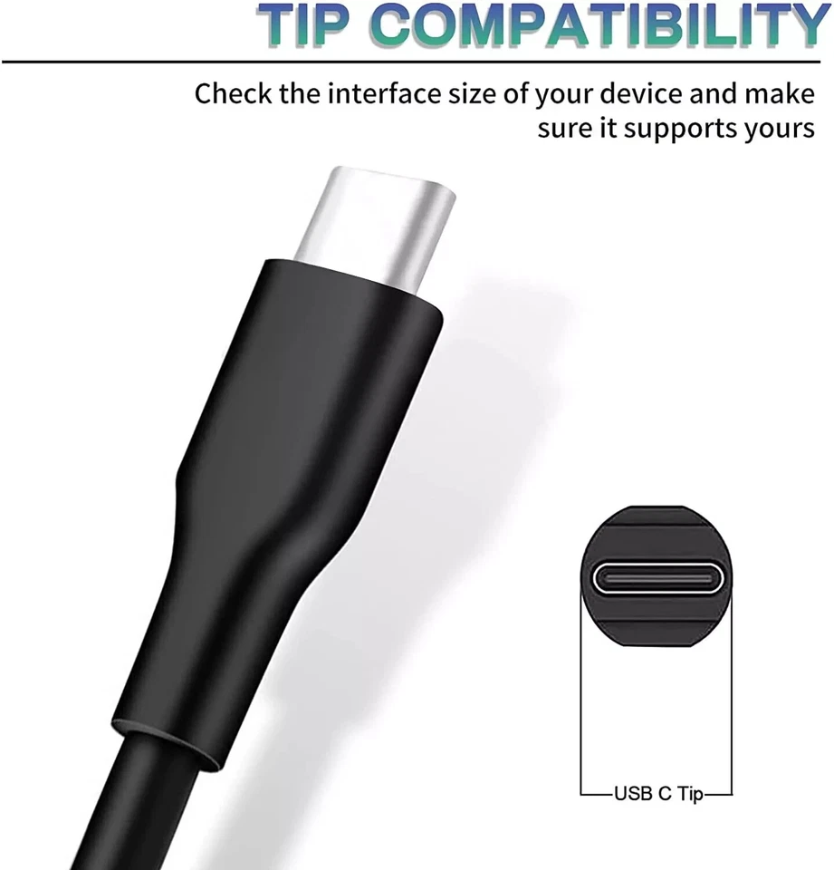 Adaptador de CA genuino HP 45W 15V 3A - USB-C Alimentación Portátil Cargador Probook Chromebook Foto 2 de 3