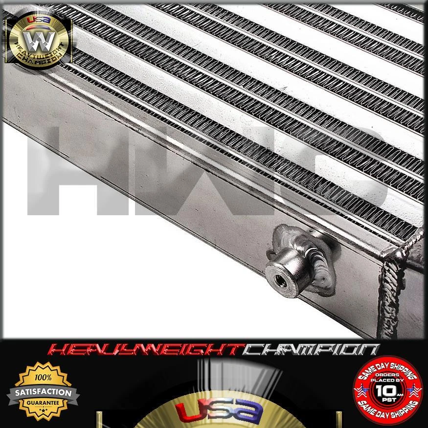 27'' x 7'' x 2.5'' UNIVERSAL TURBO MONTAJE FRONTAL ALUMINIO INTERCOOLER Tubo y Aleta Foto 3 de 4