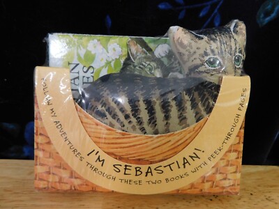 2 Book Set + Stuffed Cat Sebastian Explores by Julian-Ottie, Vanessa New/Sealed