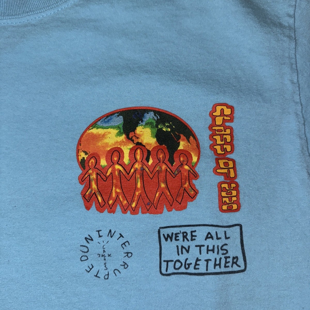 Travis Scott Catus Jack T-Shirt Blue Medium 19x25 | eBay