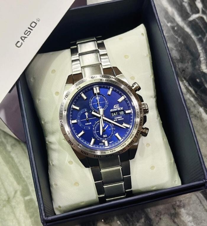Casio Edifice EFR-574D-2A Chronograph Blue Analog Stainless Casio Edifice EFR-574D-2A Chronograph Blue Analog Stainless