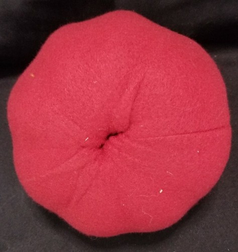 Roter Filz bedeckt Schaumstoff Kürbis mit Quaste Halloween Herbst Dekoration - Bild 4 von 6