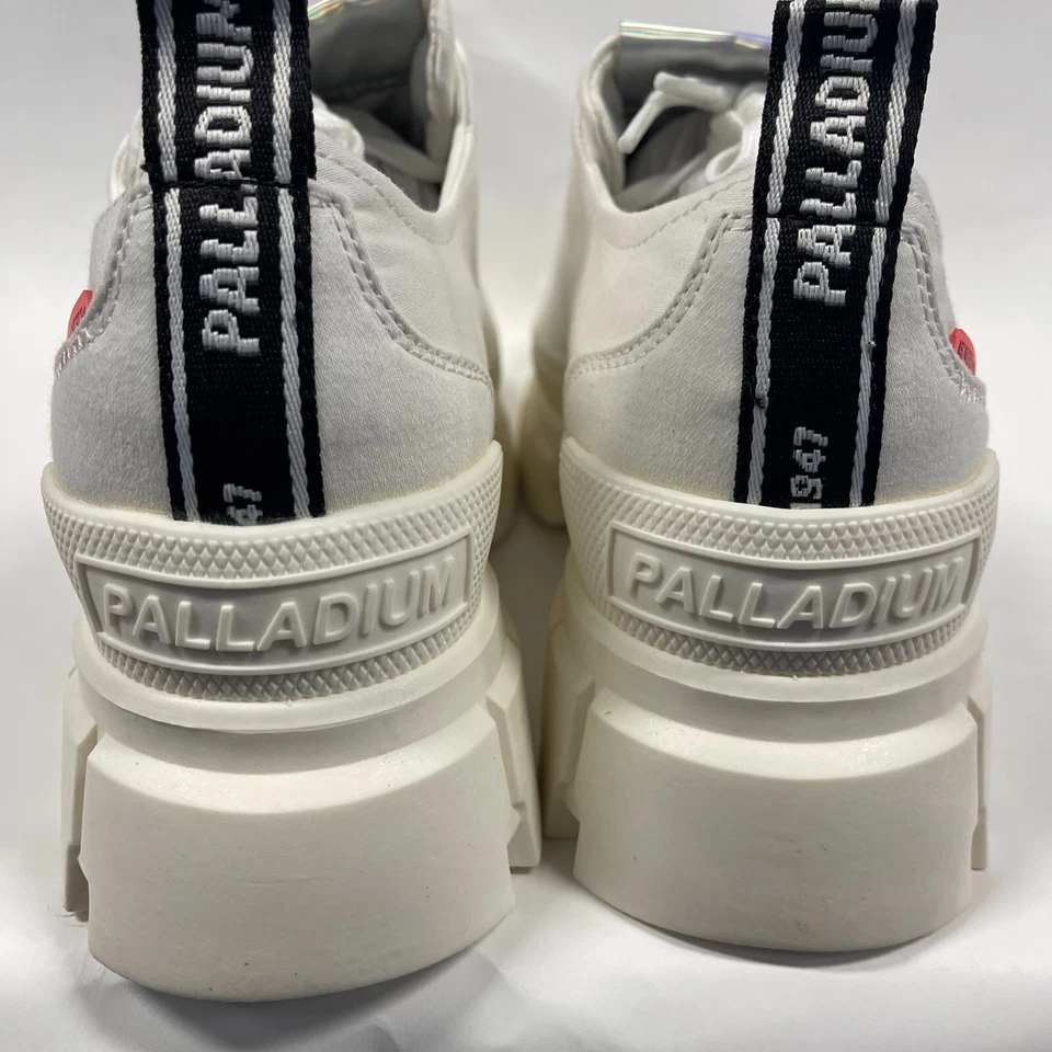 Palladium Revolt Lo TX женщин 10 белый низкий верхний платформе кроссовки коренастый подошва - Изображение 4 из 4