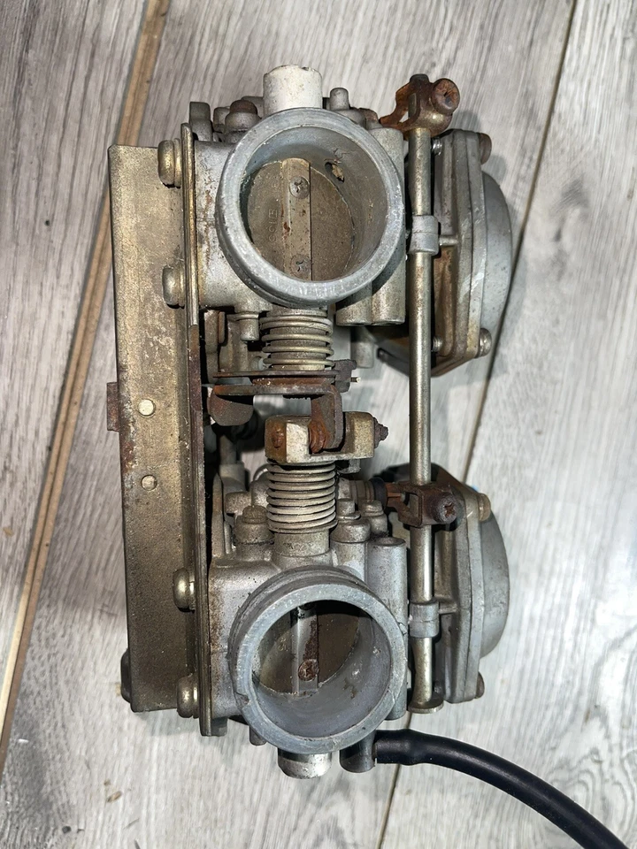 1980 铃木 GS450L GS450 原始设备制造商化油器机架碳水化合物套装化油器 Mikuni 碳水化合物 — 第 4/4 张图片