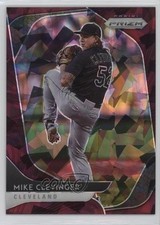 2020 Panini Prizm Tier II Burgundy Cracked Ice 14/25 Mike Clevinger #129 n1u