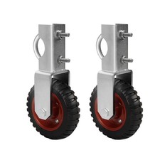 Gate Wheel 6 inch Farm Gate Wheel, 2 Pack Gate Support Wheel with 1-3/8" Thru 2-