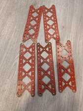 Vintage A.C. Gilbert Erector Set Red Short Lattice Girders Lot of 5 