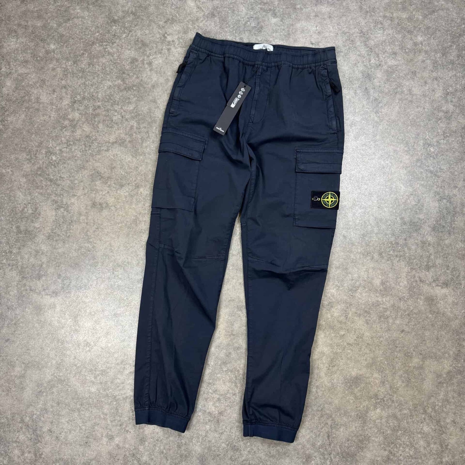 Stone Island Navy Thick Cotton Type RE Cargo Trousers RRP £430