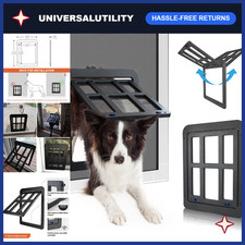 Lockable Dog Door for Sliding Glass, Magnetic Closure Pet Door for Dogs Cats,