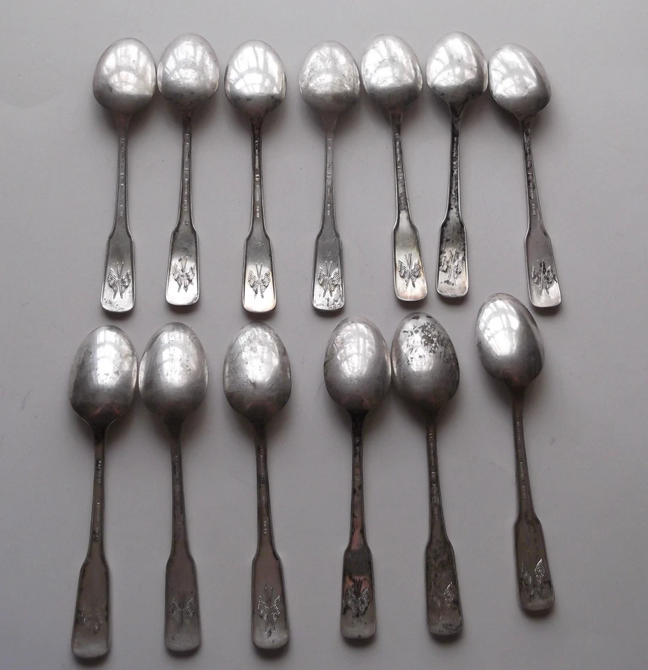 Plato de Plata Bicentenario 13 Estados Cucharas Conmemorativas Plata Internacional Foto 4 de 4