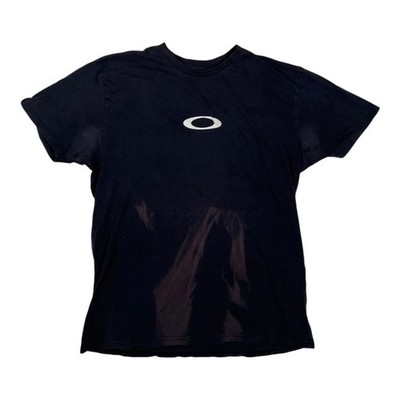 希少 Oakley ブラックT-shirt センターロゴ archive Vintage Oakley T-Shirt Mens XL Black Ellipse Logo Graphic Center