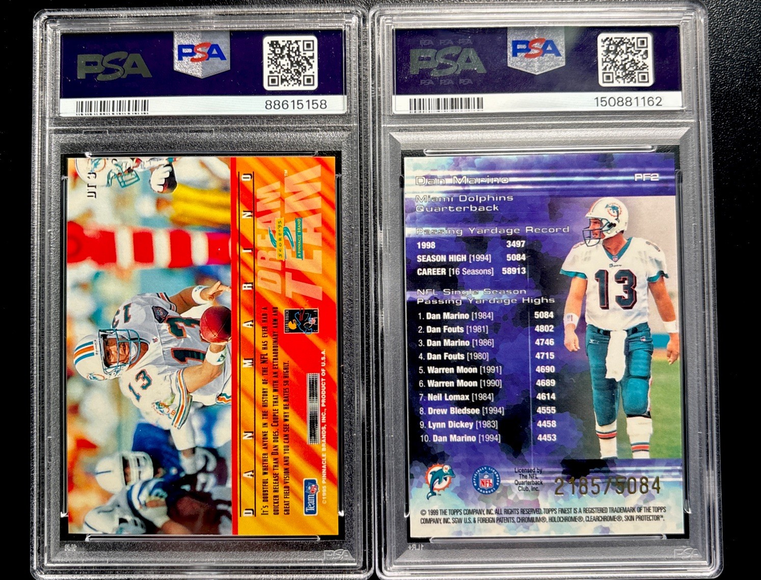 Dan Marino - PSA Graded Card Lot (2) 🐬🐬 view 2