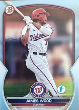 2023 Bowman 1st Edition - James Wood #BPPF-129 Sky Blue Foil (RC)