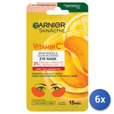 6x Garnier Gesichtsmaske Stoff Augen Vitamin C
